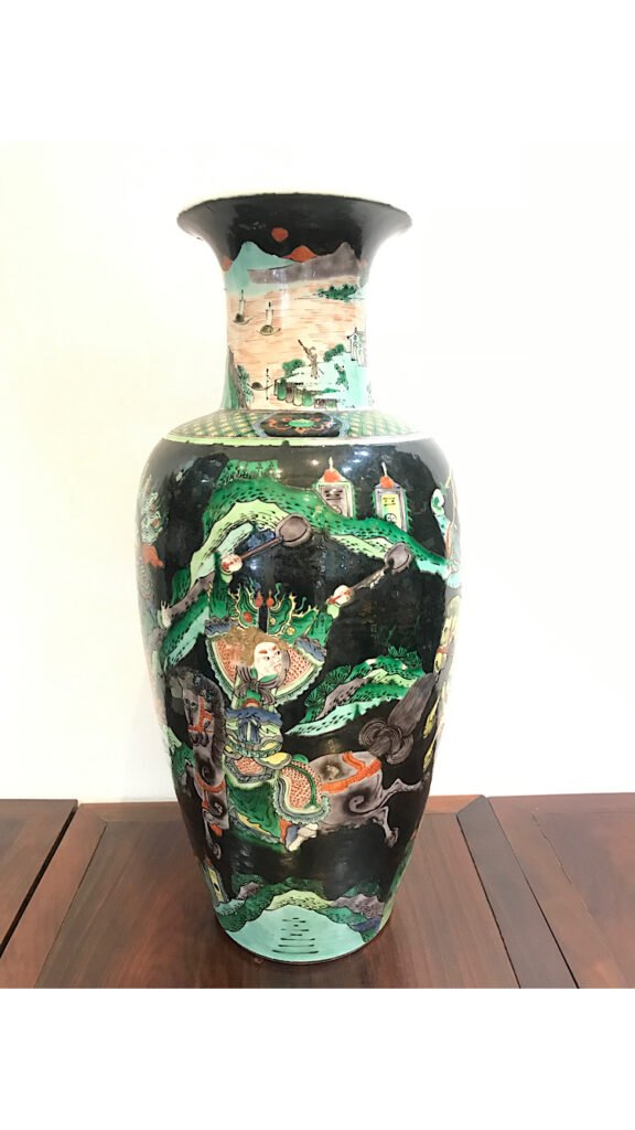 Chinese Famille Nior vase