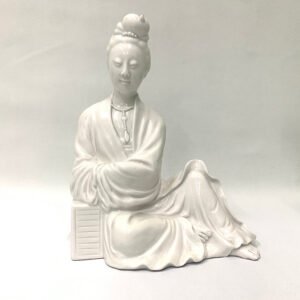 Chinese Blanc de chine seated Guanyin