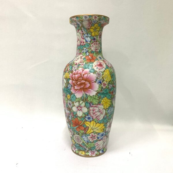 Chinese famille rose Millefleur vase