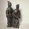 Antique Japanese bronze statue
