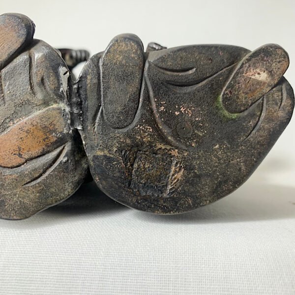 A Japanese Bronze Okimono, Finely Cast and Superbly Finished with a Lustrous Black Polish.
日本铜雕 - Image 6