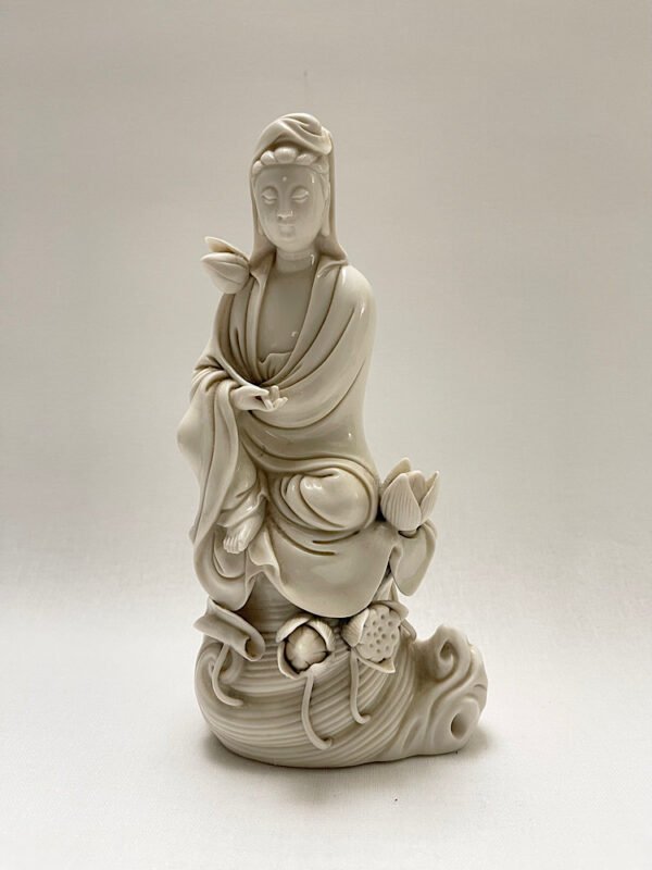 Antique Blanc de Chine Seated Guanyin