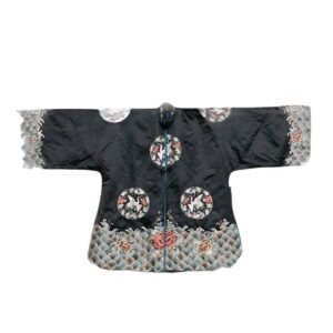 Antique Chinese Silk Embroidery Crane Robe