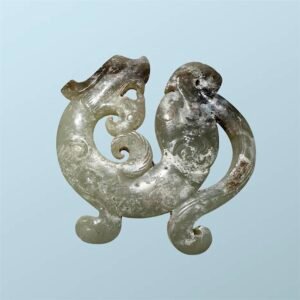 Alternative view of Chinese Han Dynasty Jade Mythical Dragon  古玉龙