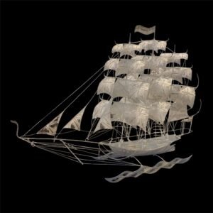 Alternative view of Z359 Asian silver filigree sailing ship