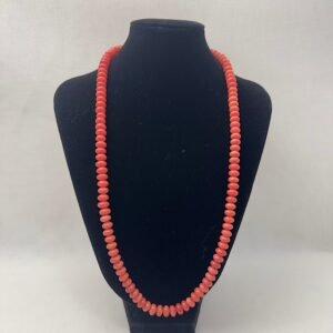 Alternative view of Z364 Antique Coral Beaded Necklace