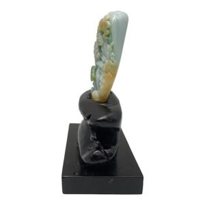 Alternative view of Z393 Chinese Jadeite boulder carving