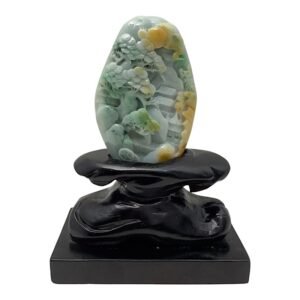 Z393 Chinese Jadeite boulder carving